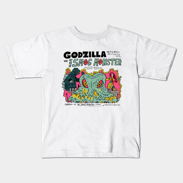 Godzilla Vs. The Smog Monster Kids T-Shirt by Pop Fan Shop